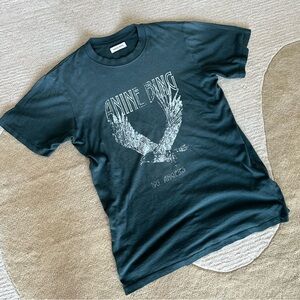 Anine Bing Lili Eagle T-Shirt in Faded Emerald Green